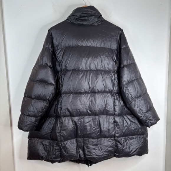 Lands End Black Down Puffer Coat 3XP Quilted Parka Plus 24W-26W Winter Gorpcore - Picture 4 of 11